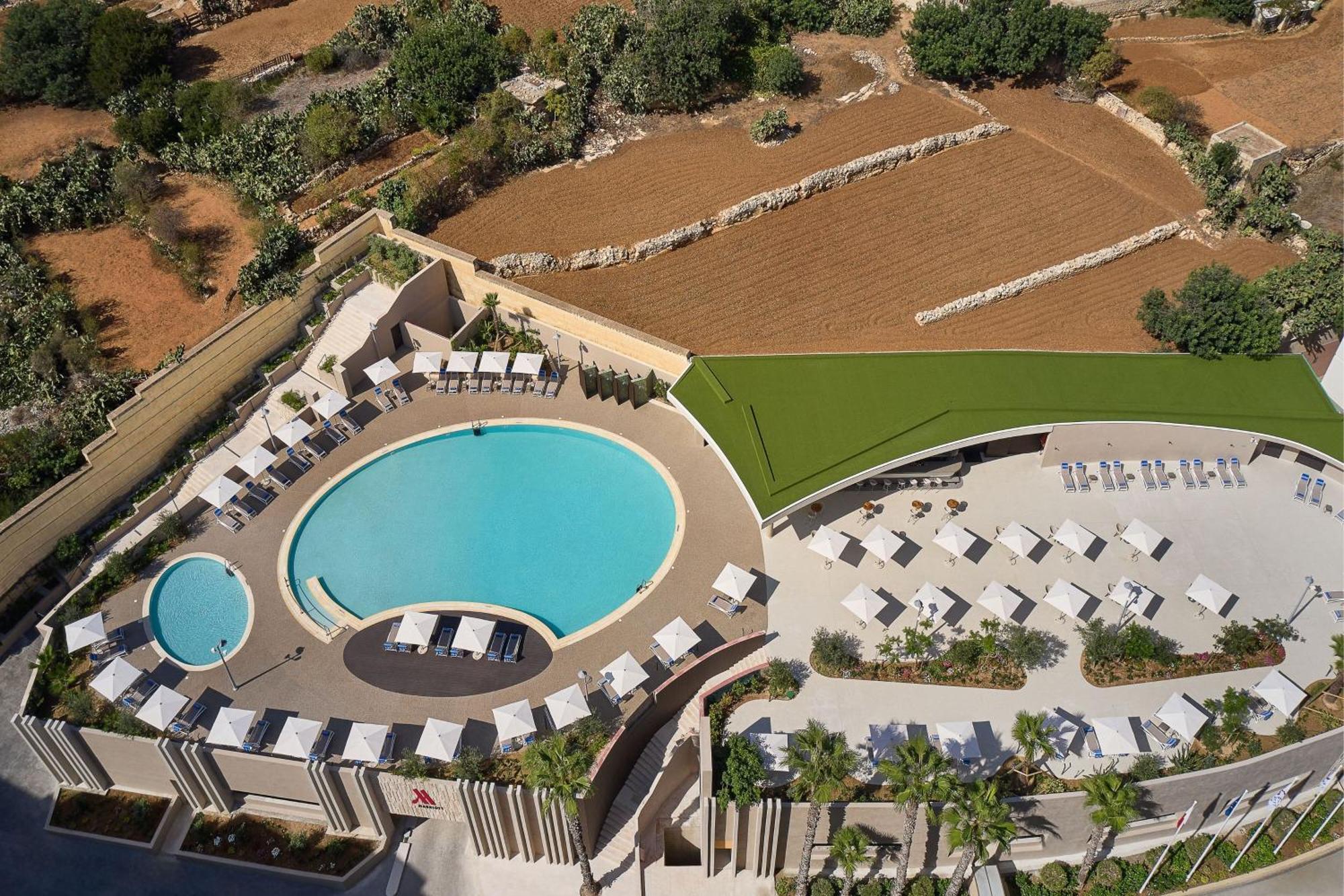 Malta Marriott Resort & Spa St. Julian's Exterior foto Aerial view of the hotel